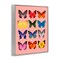 Stupell Industries Butterfly Species on Pink Framed Giclee, design by LISH Creative